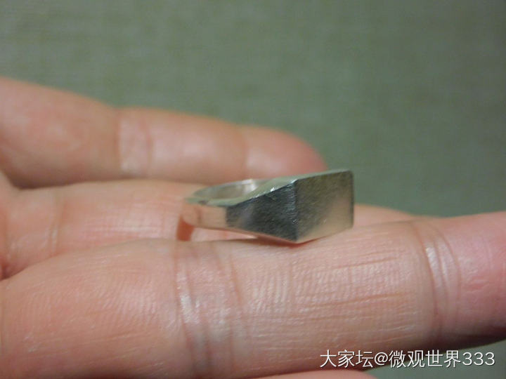 老式光面银戒指_银