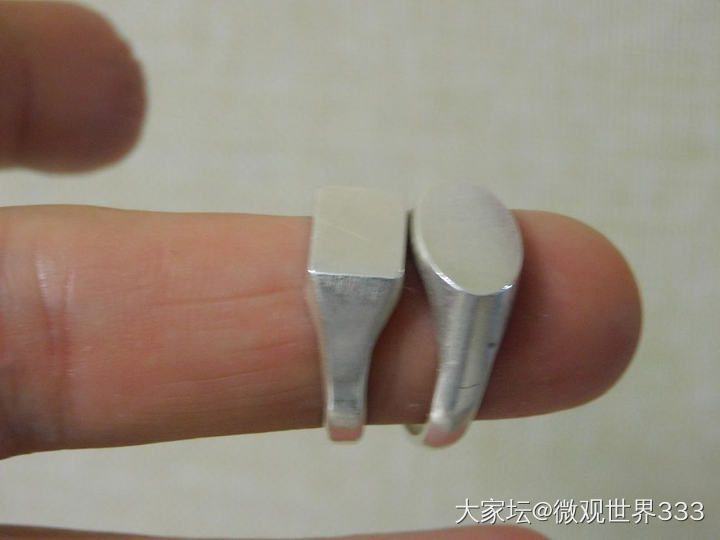 老式光面银戒指_银