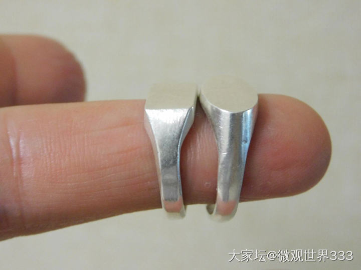 老式光面银戒指_银
