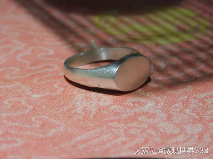 老式光面银戒指_银