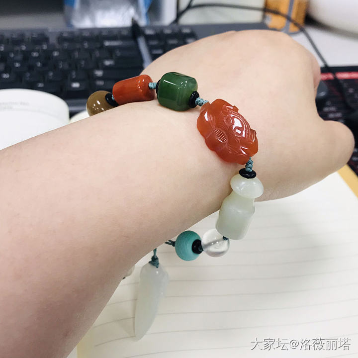 突击检查，今天戴了什么陪你打工😉_玉髓玛瑙