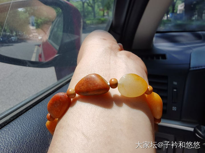 黄沁原籽手串，得之我幸_和田玉