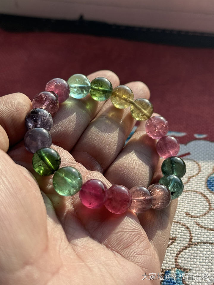 一串儿彩虹_珠串碧玺