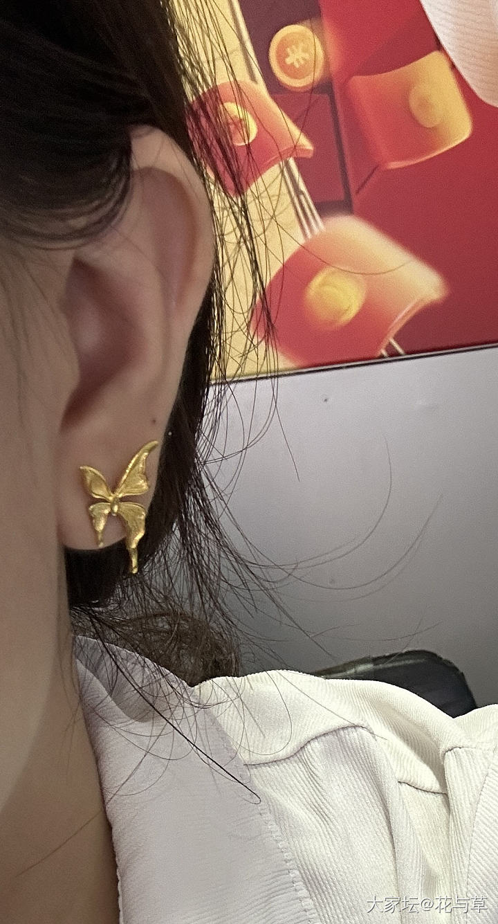 看起来普通，上耳却十分好看_耳饰金