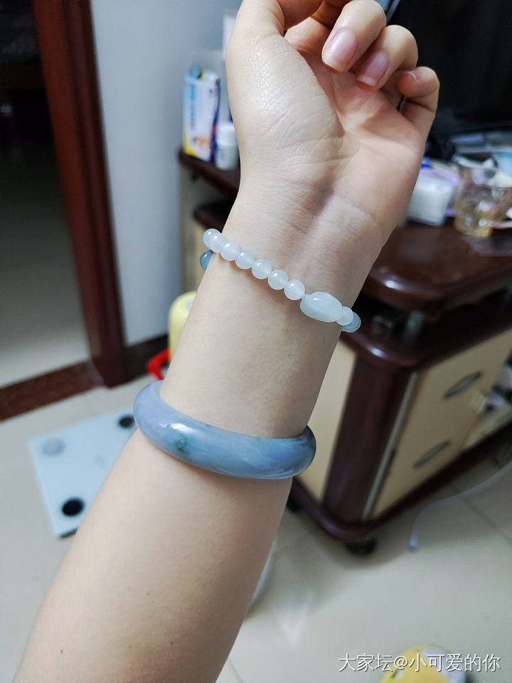 蓝紫色，会灰但是色浓～_翡翠