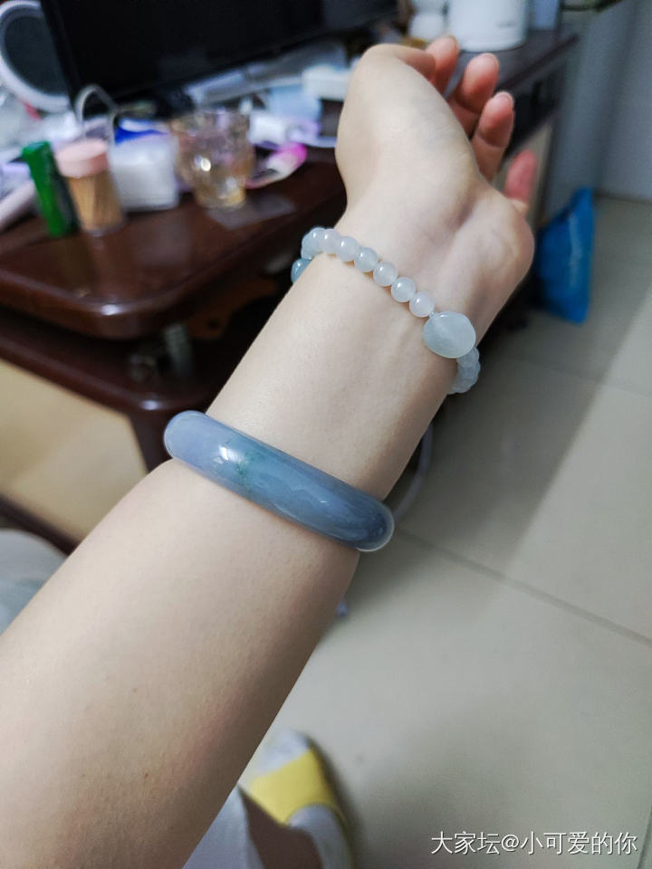 蓝紫色，会灰但是色浓～_翡翠