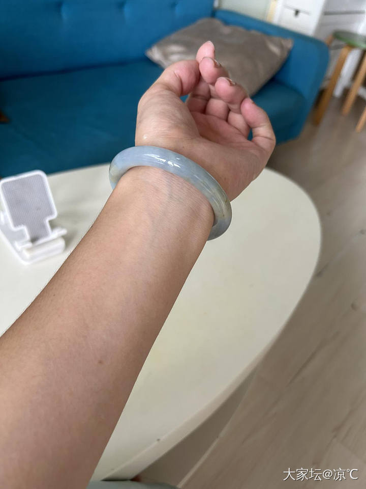 翻一翻 把蓝紫镯子翻出来_手镯翡翠