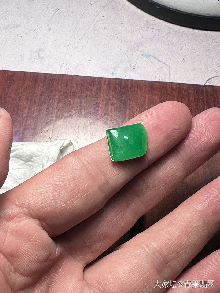天然缅甸A货冰阳绿满色翡翠 绿色翡翠蛋面材料_翡翠
