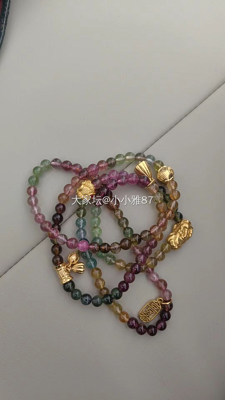 碧玺珠子重新串一串 和黄金是绝配_搭配金碧玺