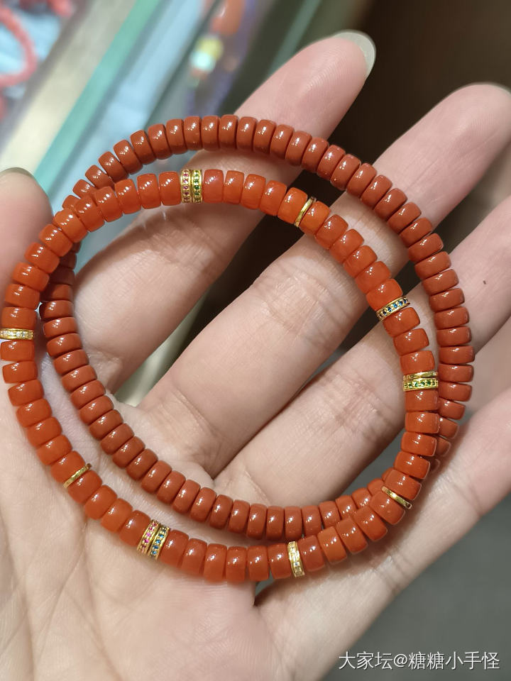 两条南红手串_珠串南红