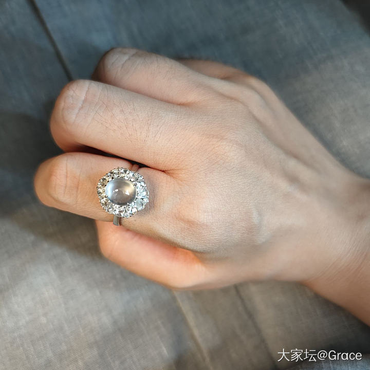 前几天的白钢蛋返图 妥妥龙石种_戒指翡翠