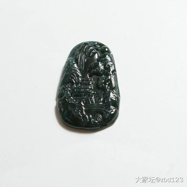 老翡翠项坠 16.38克_翡翠