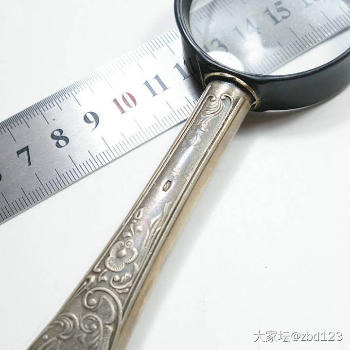 老纯银放大镜 83克