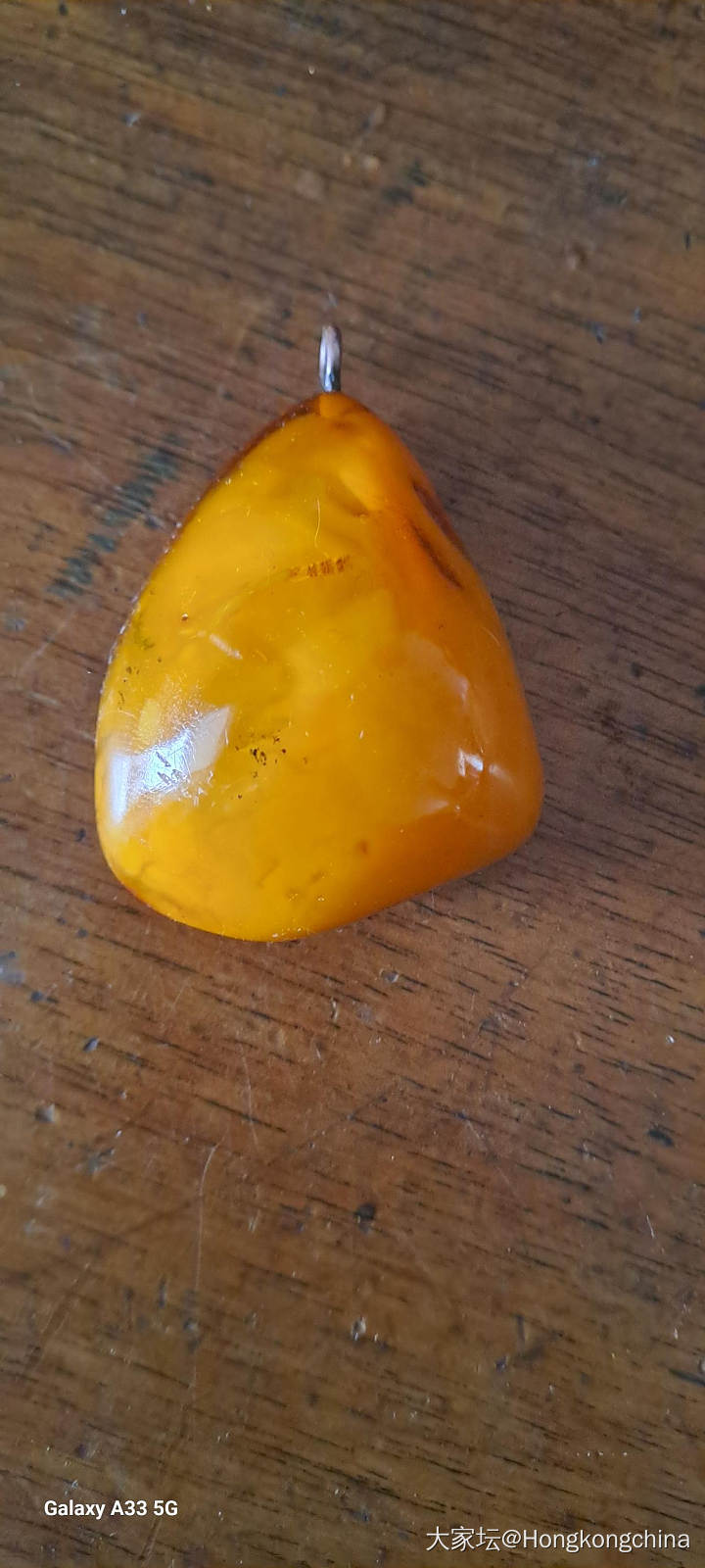 今天收一块老鸡油黄金包蜡_琥珀蜜蜡