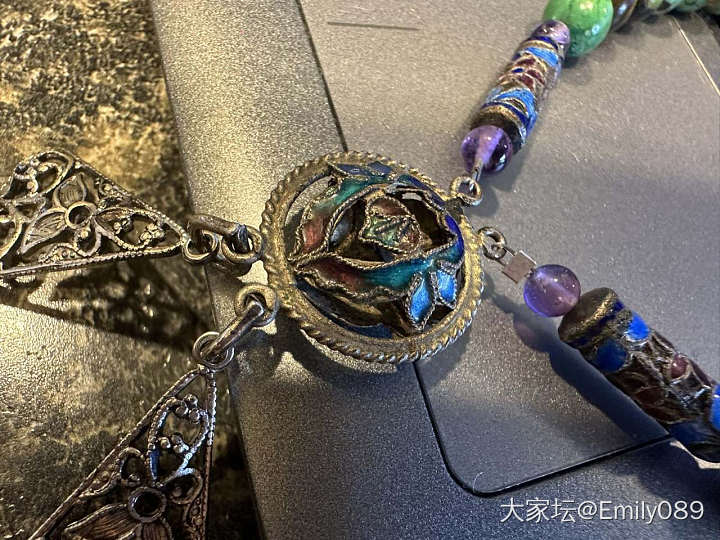今天戴的景泰蓝项链_文玩