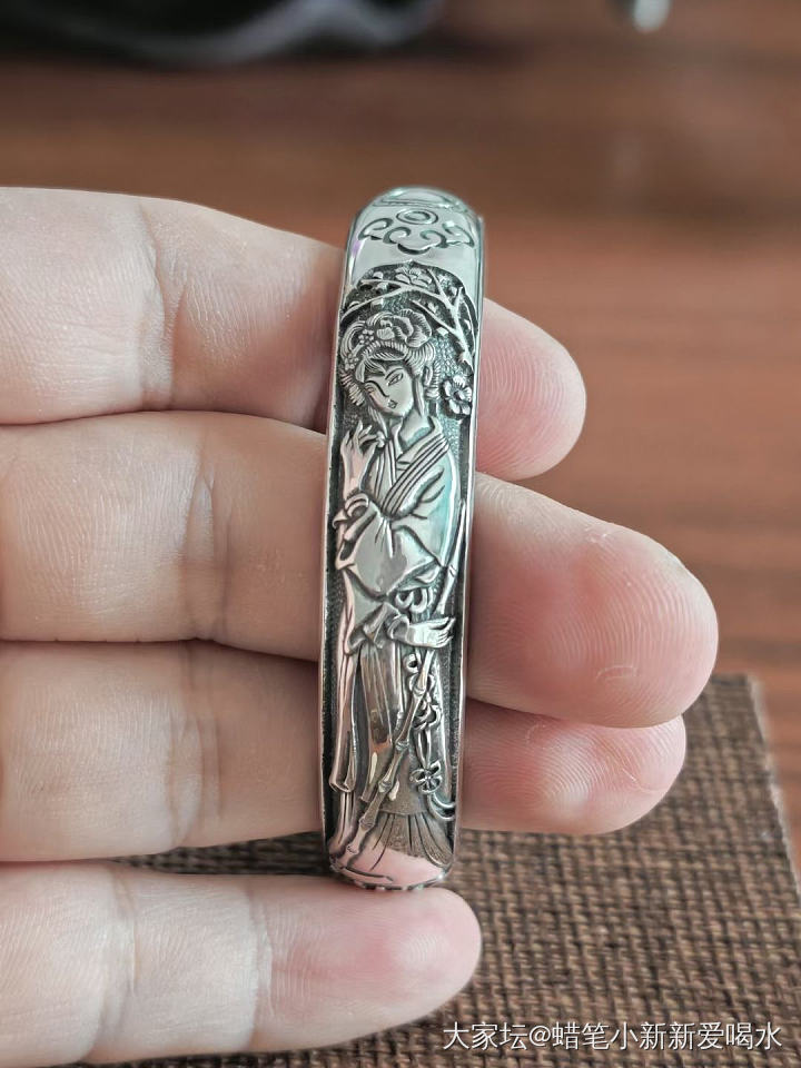 今天带的和一颗小草_戒指手镯银