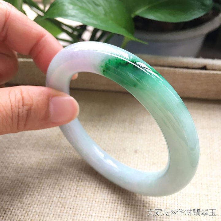 阳绿翡翠胖圆条58MM_翡翠