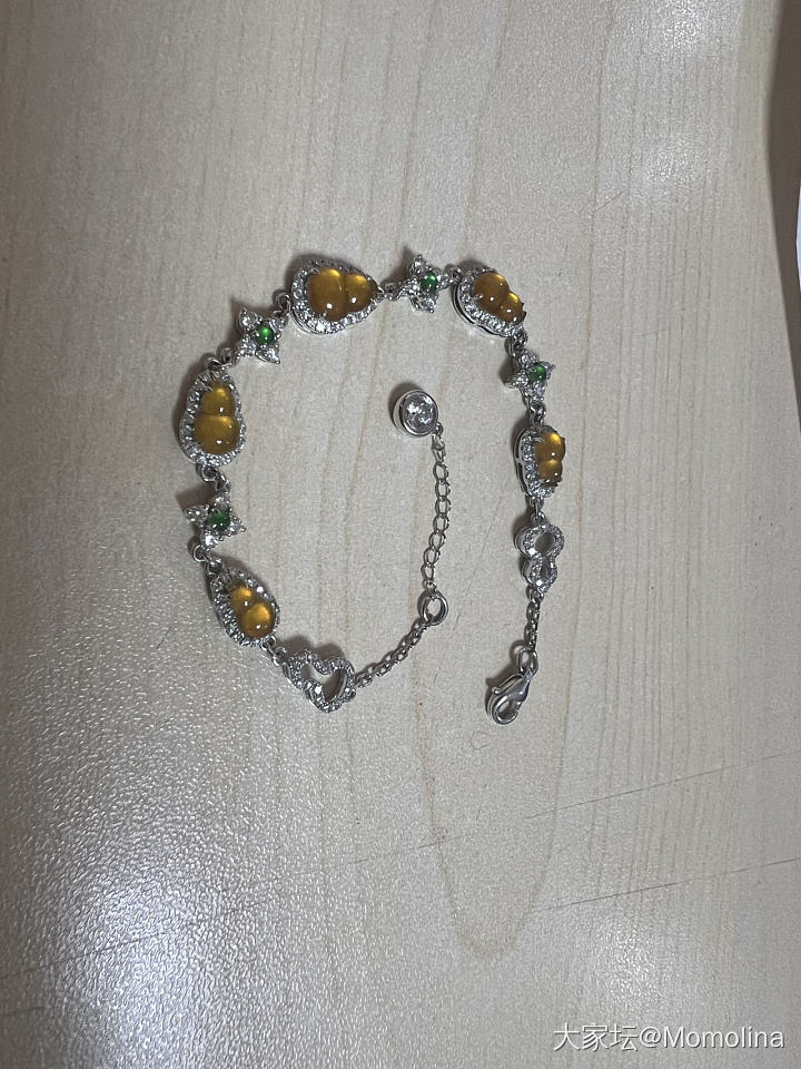 翠儿的黄葫芦手链～_福利社手链翡翠