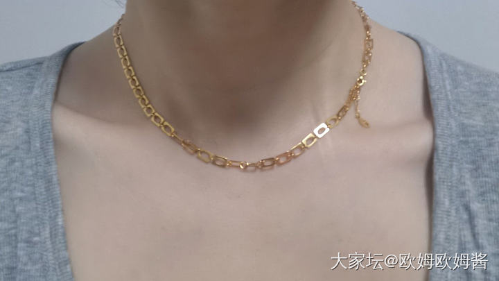 姐妹们晒晒你们粗一点的黄金项链看看_项链金
