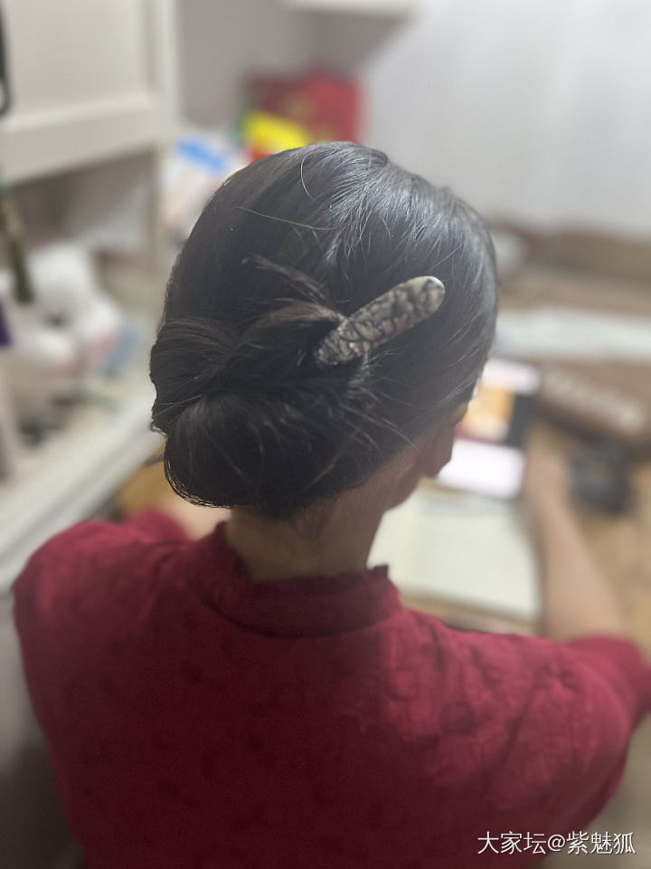 订制的发簪收到了😉就问你美不美😝_簪子银