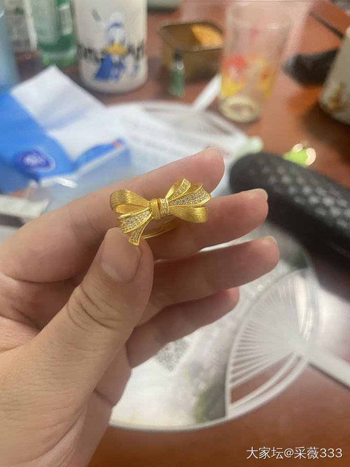 第一个蝴蝶戒指 好看好看_戒指金