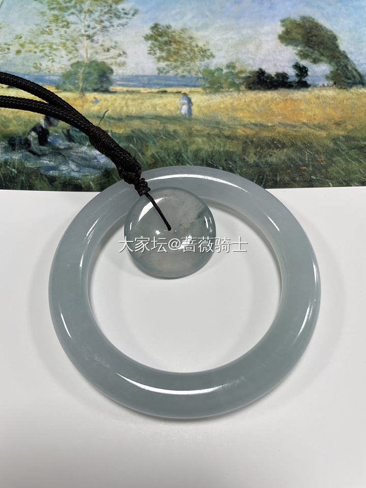 中秋快乐呀，平安扣手镯配套_吊坠翡翠