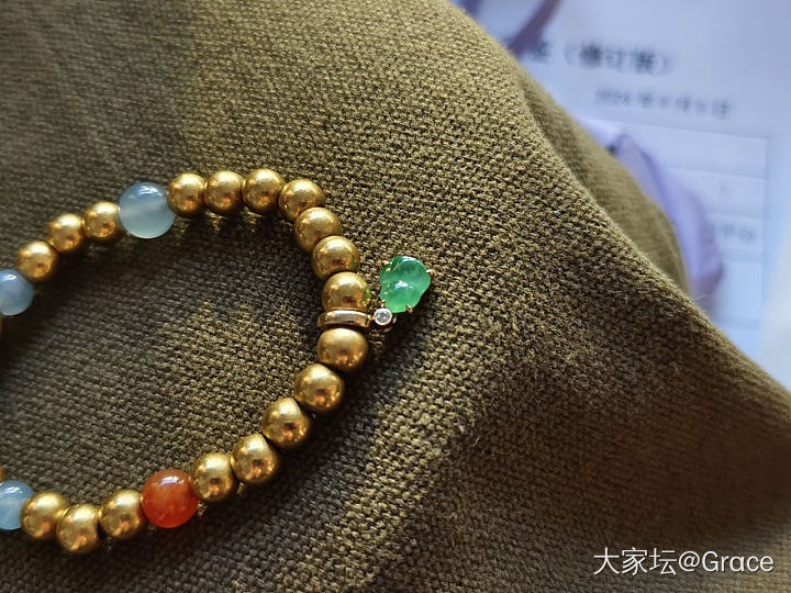 绿绿的如意头 绿绿的串_珠串翡翠