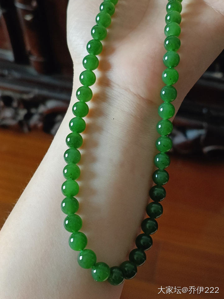 忍不住又买了。。。_珠串海纹石玉石和田玉