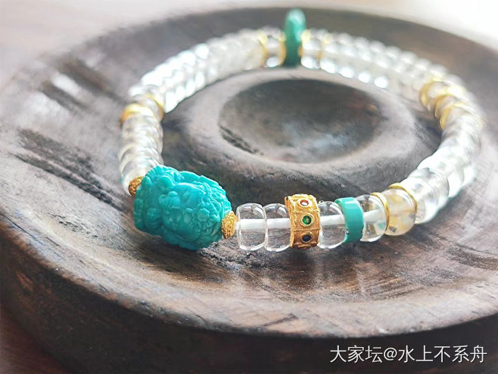 白水晶，亮晶晶_珠串松石白水晶