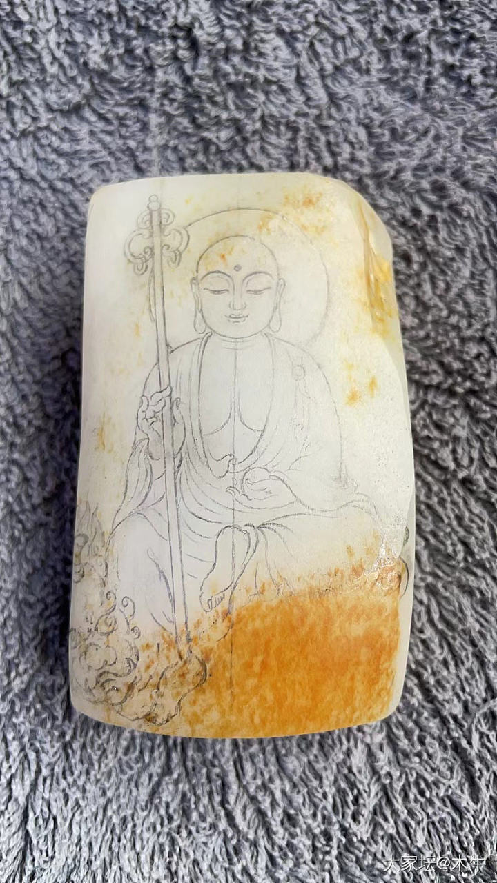 地藏王菩萨_设计和田玉