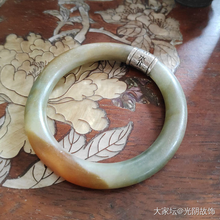 中国风老翡翠镶银，老物新做。_首饰