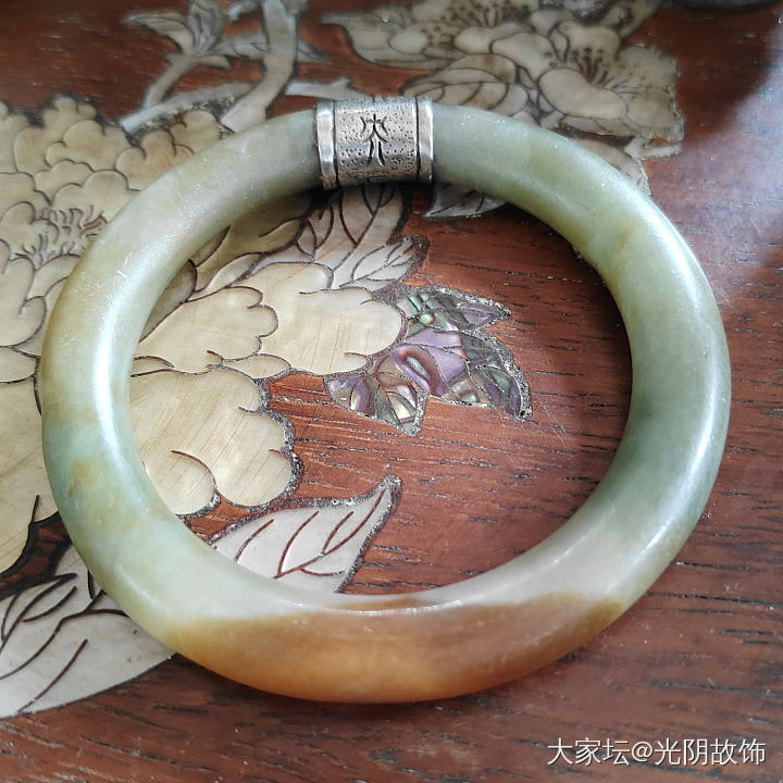 中国风老翡翠镶银，老物新做。_首饰