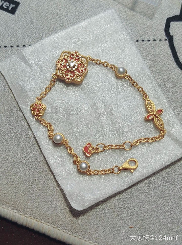 一条定制的足金手链_金