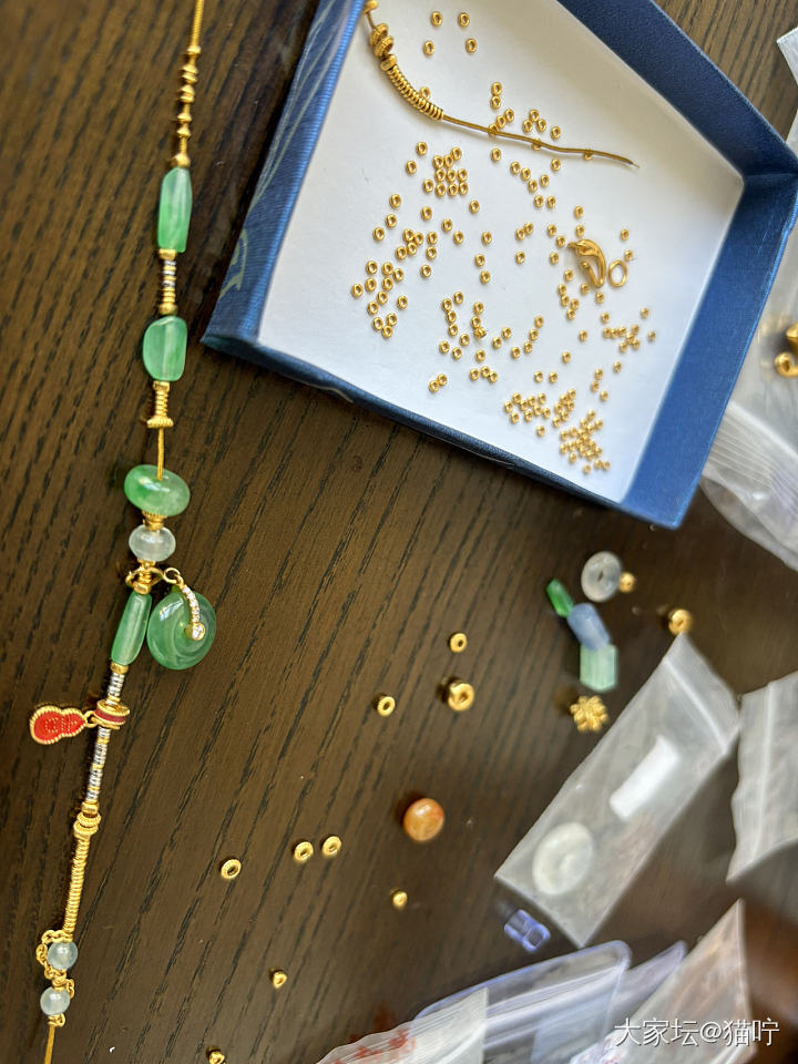 一起来做手工呀～_翡翠金
