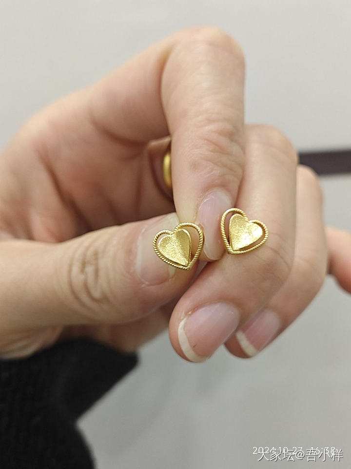 不玻璃心❤️耳钉_耳钉金
