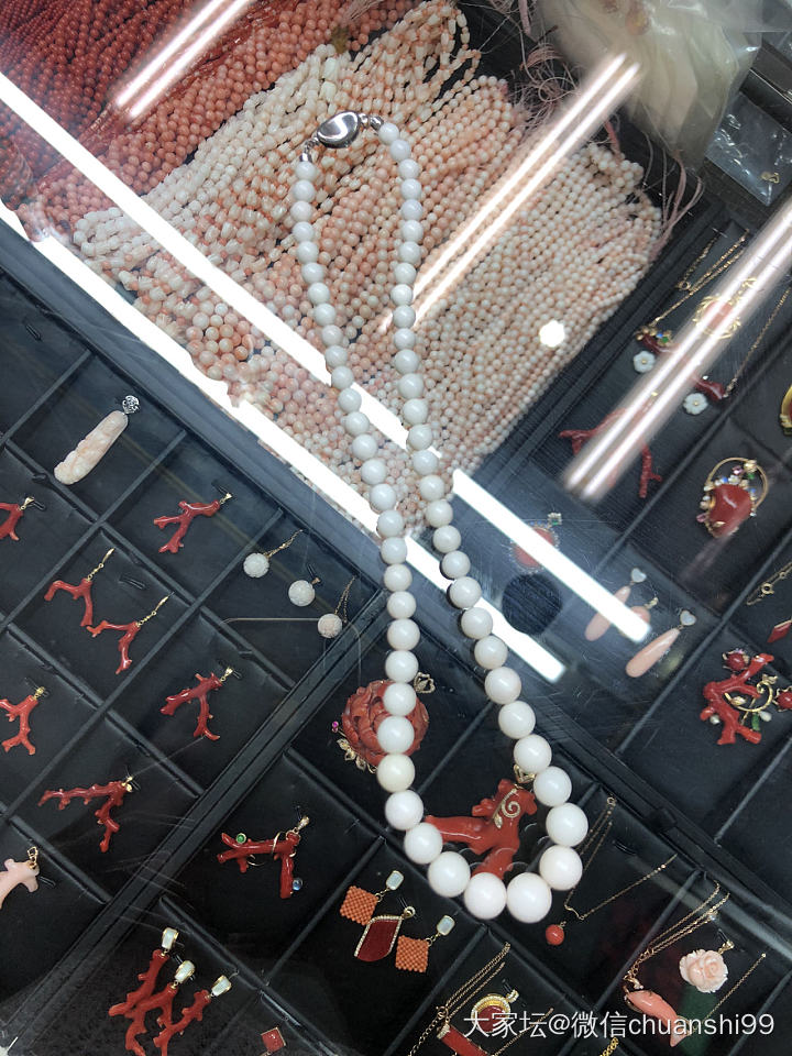 白莫莫塔链_有机宝石