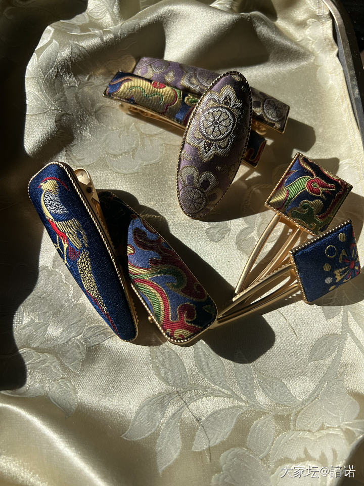手工做品，宋锦发夹_手工diy