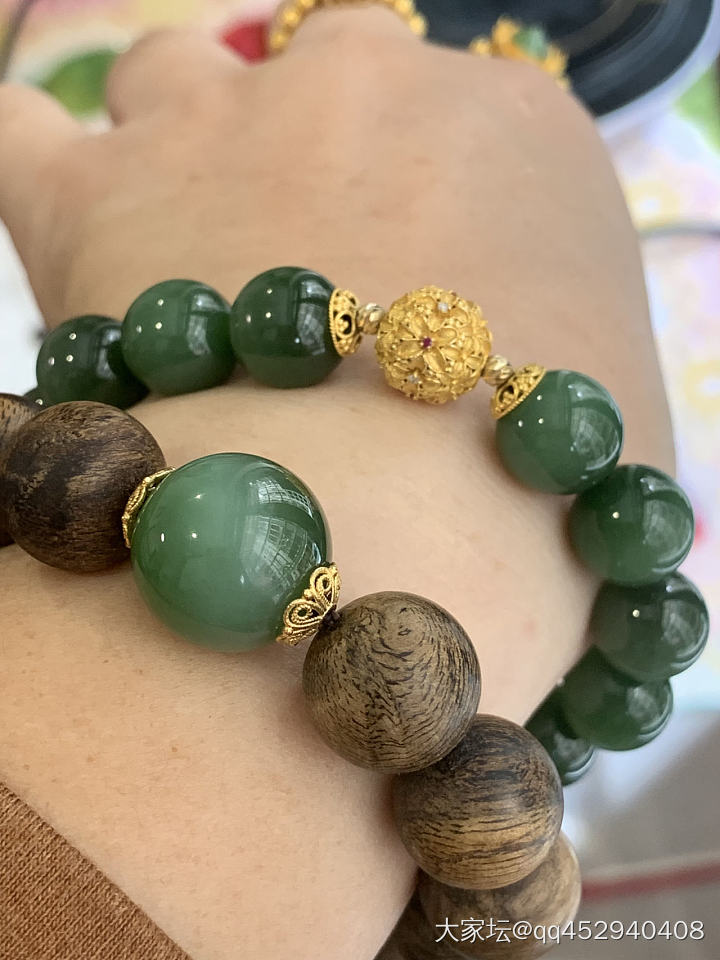 碧珠串改款前后_和田玉串珠碧玉