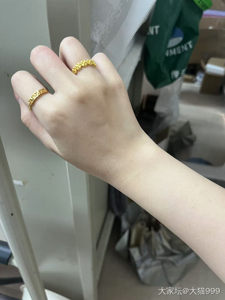 第一件大家坛定制克罗花戒指，对比老克勒的戒指完胜_福利社戒指金