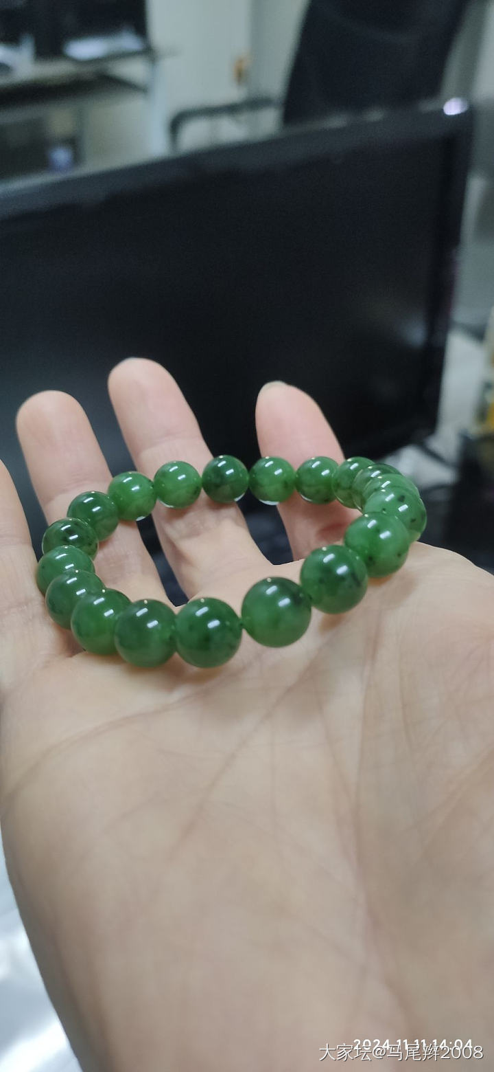 碧玉手串_珠串和田玉