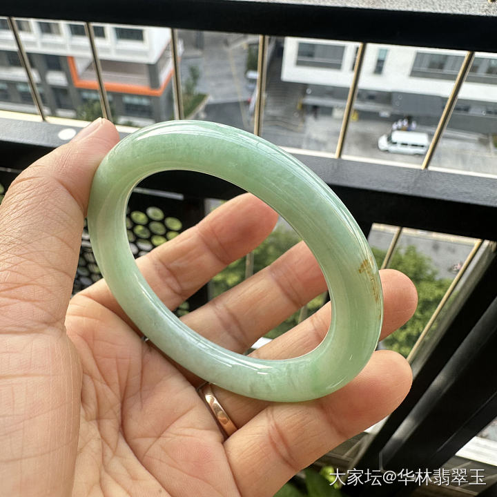 黄加绿苹果绿圆条55 MM_翡翠