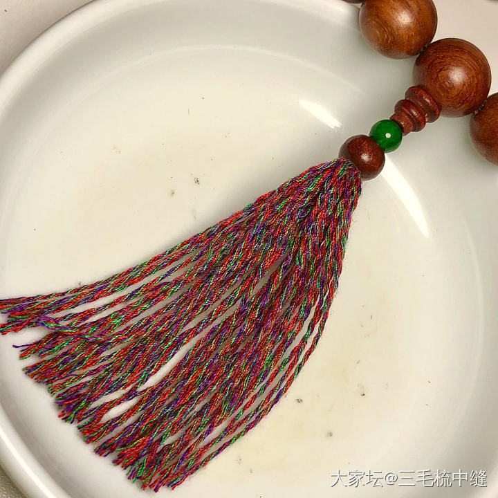 第一次做流苏，还挺顺利的。_珠串