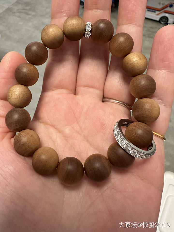 戒指戴不进去，改跑环了_珠串文玩金