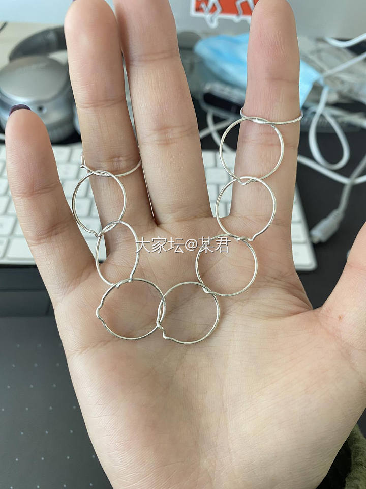 前两年入的六连环和九连环戒指，还是非常喜欢_手饰银