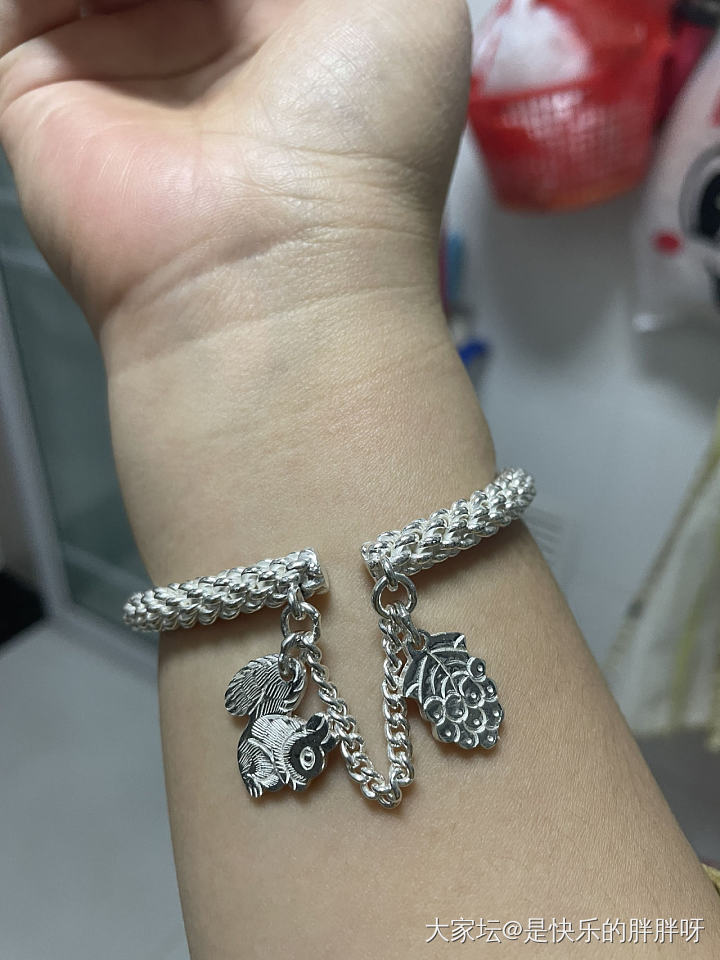 桂花镯_手镯银