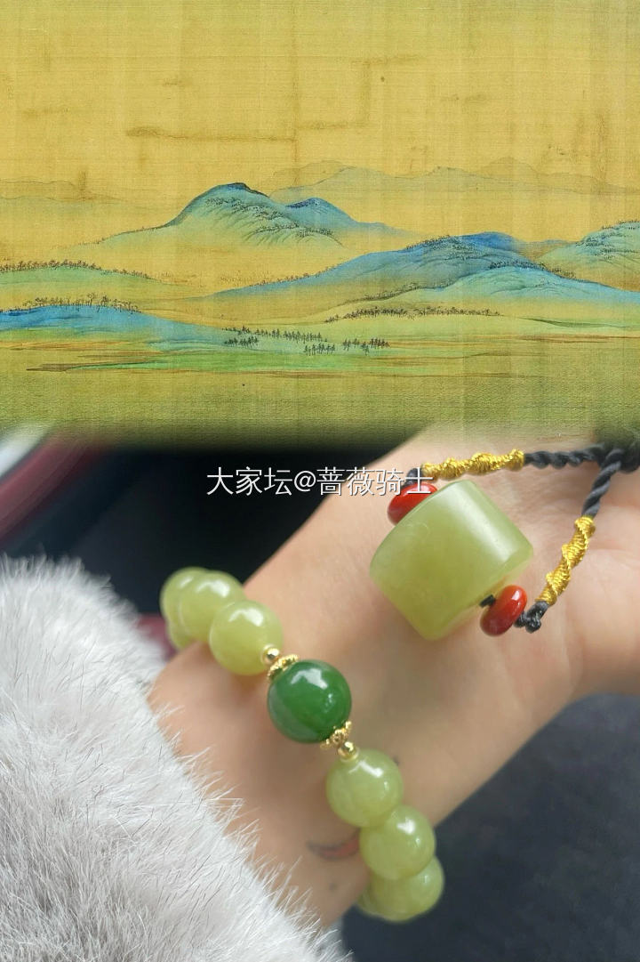 千里江山，最美黄口_珠串和田玉