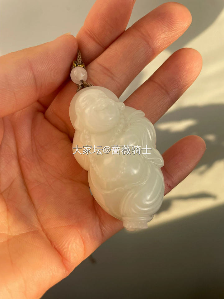 白玉逍遥佛_吊坠和田玉