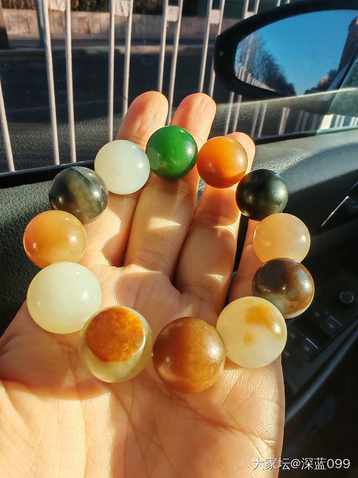 随缘又升级一颗籽珠，越来越美，所以，不用着急，一步一步积累，一切都会越来越好！_珠串和田玉