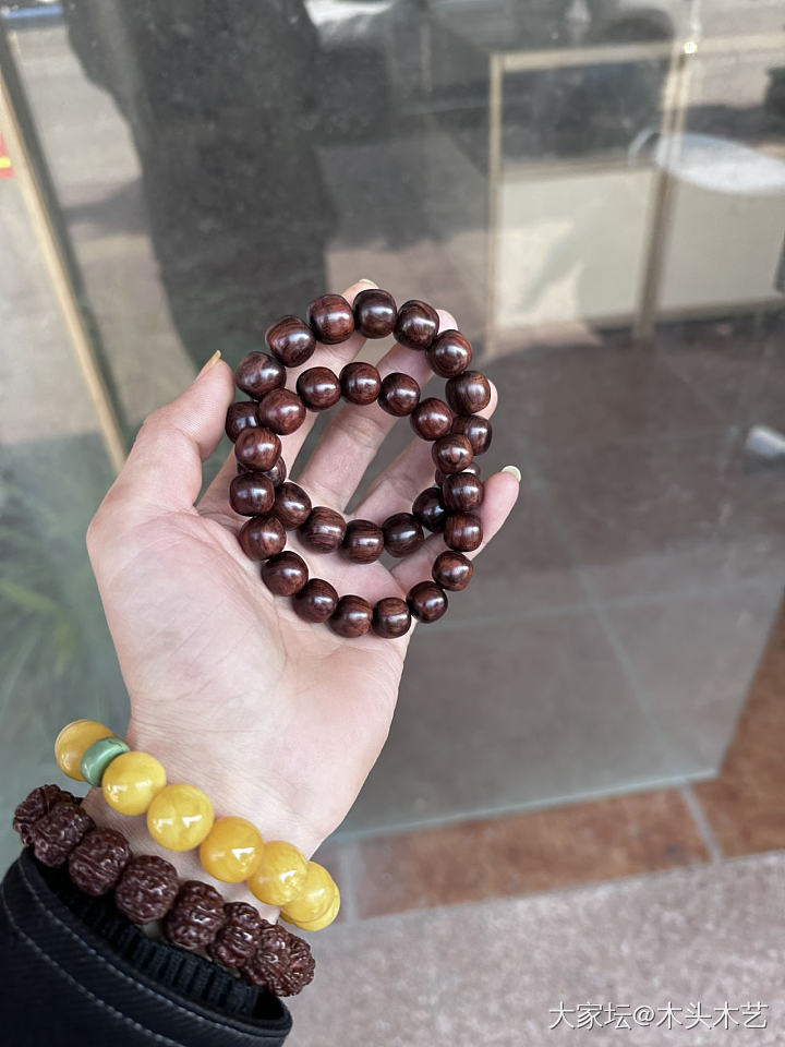 海南黄花梨情侣手串_文玩