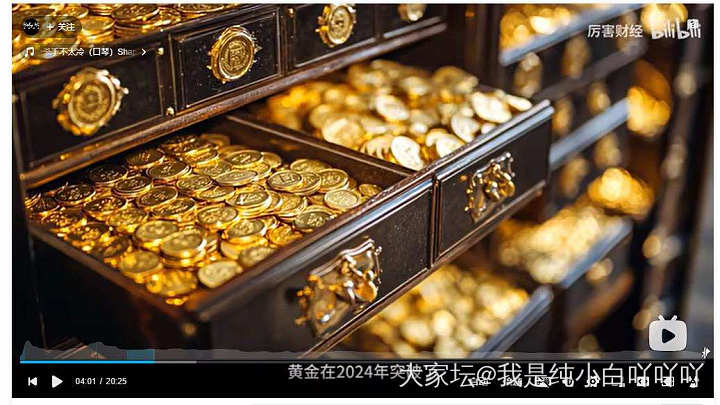 昨晚睡前看了个财经博主关于黄金的去年总结和新年分析，今早摸鱼截图出来了_金